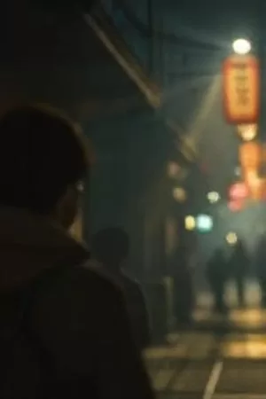 《宽窄巷子慢镜头》竖版剧照，青砖院墙与慢门人像